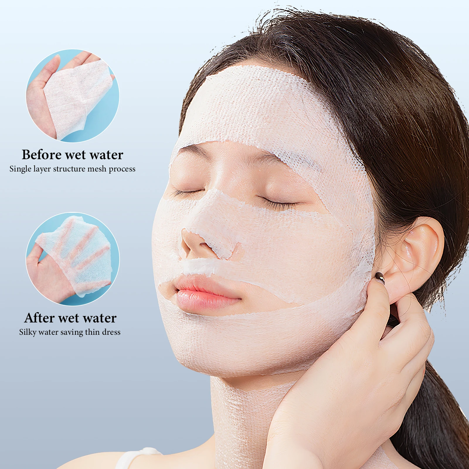 

2 Packs 200 Pieces Cotton Pads for Face Toner Makeup Removal Facial Masks Wet Compress Large Capacity Non Shredding Soft