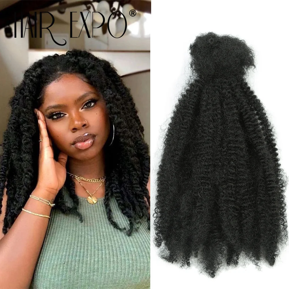 

Косы для волос, афро-кудрявые объемные афро-кудрявые синтетические волосы, короткие 12 дюймов, плетение крючком, наращивание волос, Ombre Marley Twist Braids Hair