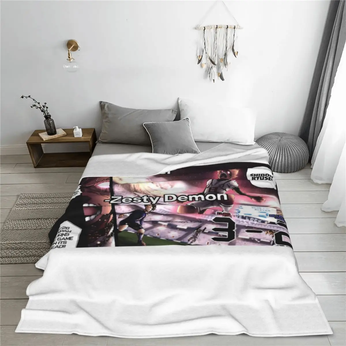 Shidou Ryusei Blue Lock Blanket Bedspread On The Bed Bedspreads For Double Bed King Size