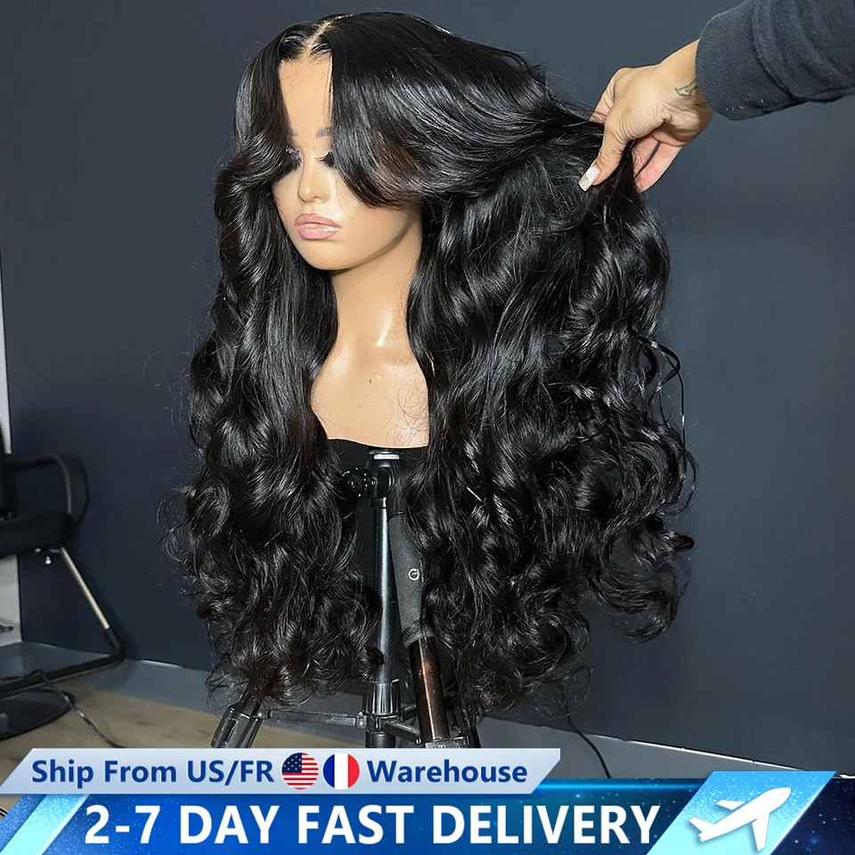 13x4 Body Wave Lace Frontal Wig Brazilian Body Wave 13x6 Transparent Lace Front Human Hair Wigs Remy Pre Plucked 180% MYLOCKME