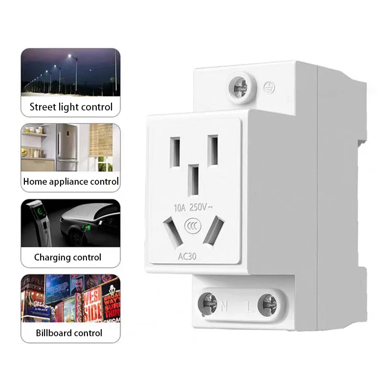 AC30 Modular Socket 2/3/5 Plug Outlet Strip 10-16A 250V DIN Rail Mounted Power Distribution Block for Industrial Electrical AC