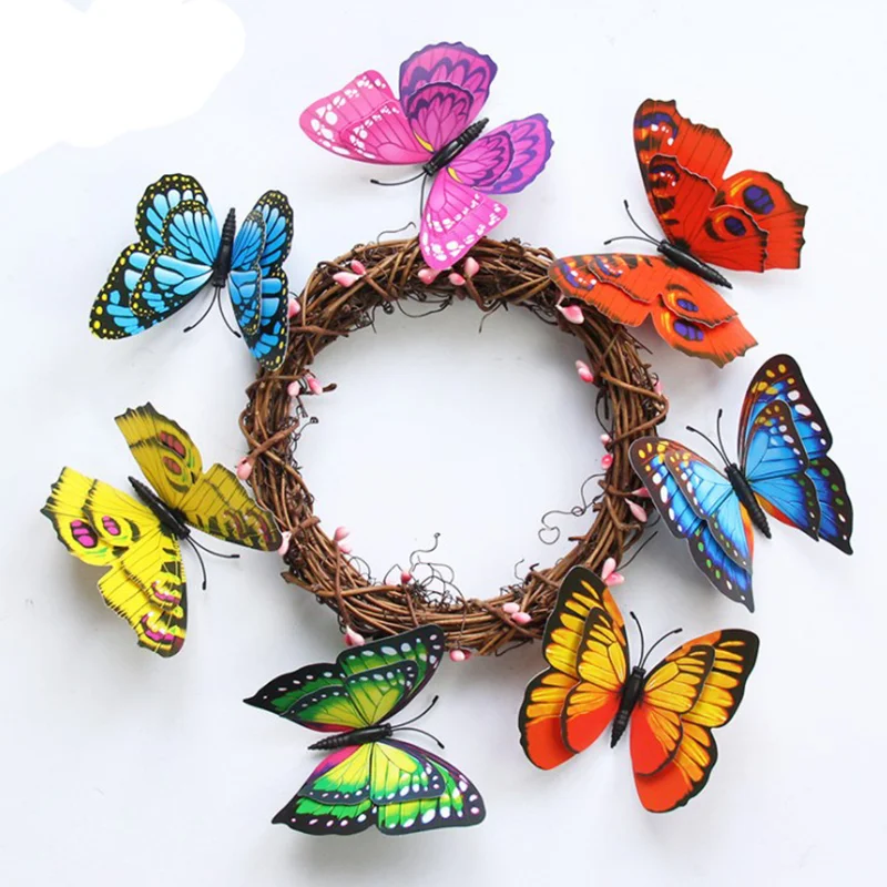 10Pcs 7/9/12cm Butterflies 3D Simulation Animals Accessories Micro Landscape Decoration Wall Decor DIY Outdoor Fridgin Magnets