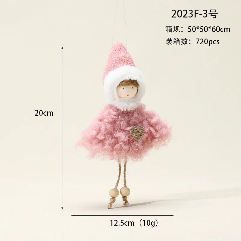 New Year Gifts 1/3Pcs/Set Angel Doll Cute Girl Creative Plush Pendant Christmas Tree Decorations Christmas Hanging Ornaments