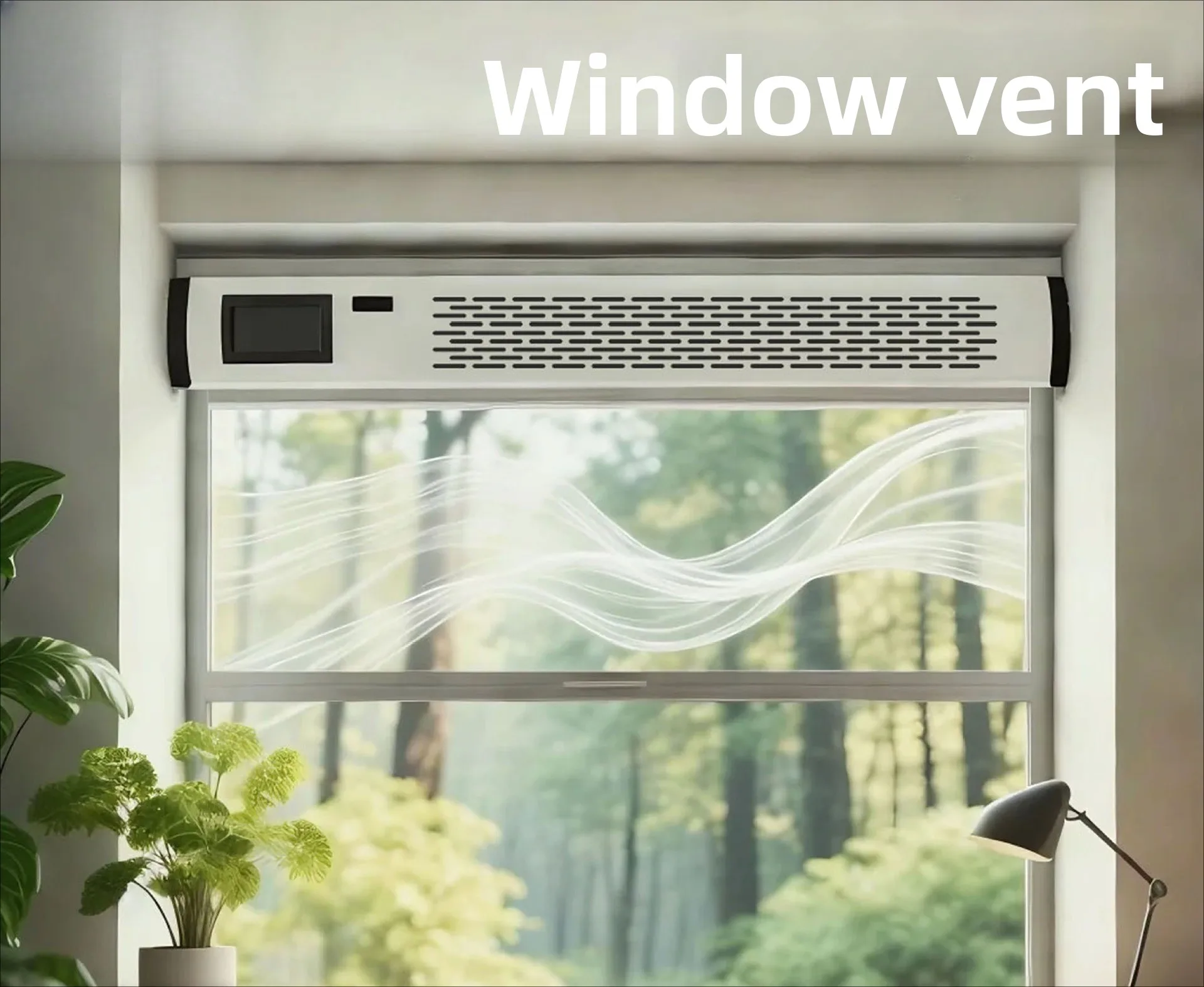 Natural Fresh Air System Household Embedded Rectangular Trend Kitchen Window Bathroom Ventilator