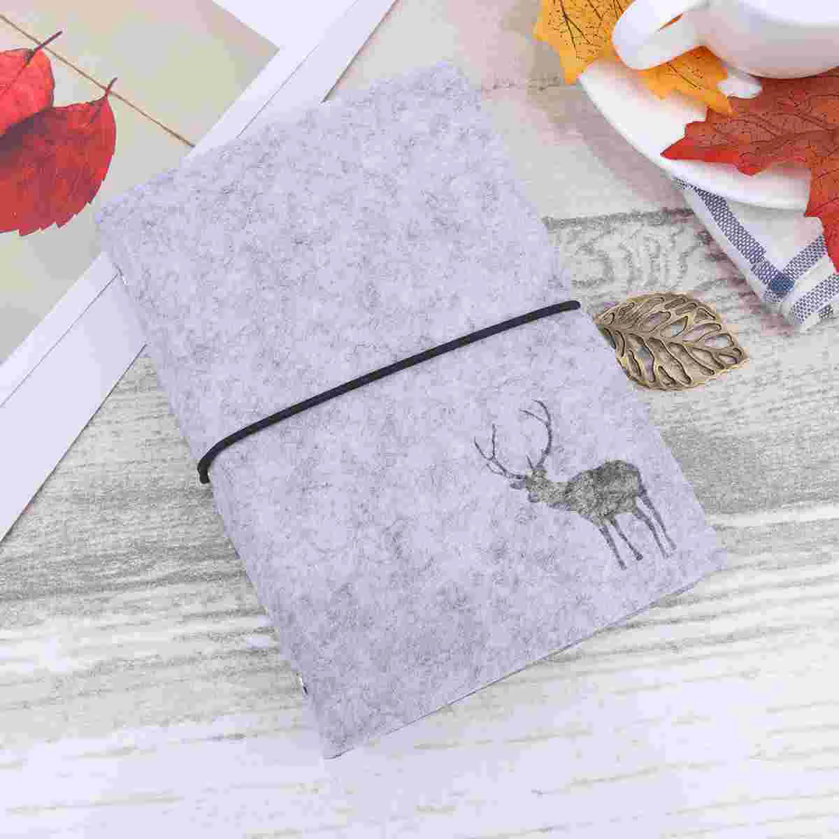 

Note Pads Notebooks Memo Writing Simple Loose Leaf Felt Light Grey Students Stationary