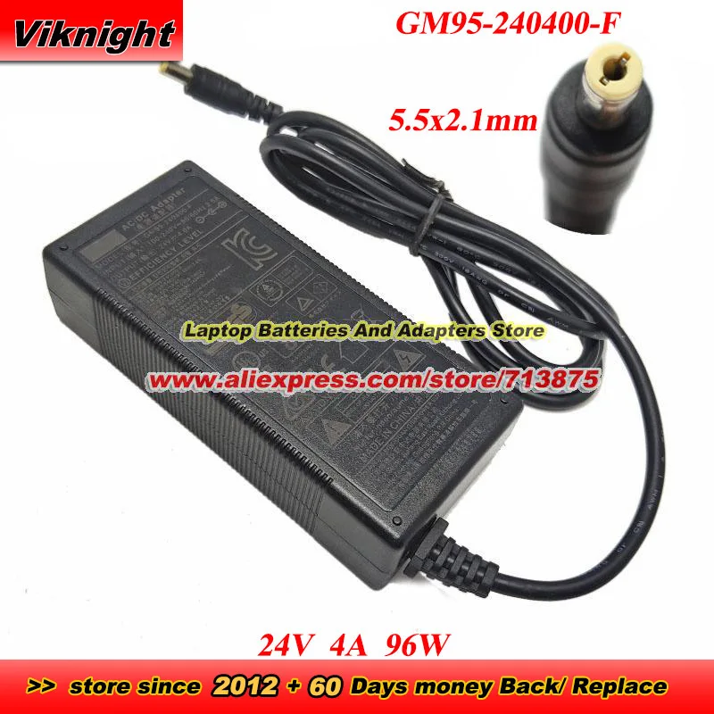 Genuine GM95-240400-F For GVE 24V 4A 96W AC DC Adapter with 5.5x2.1mm Tip Power Adapter