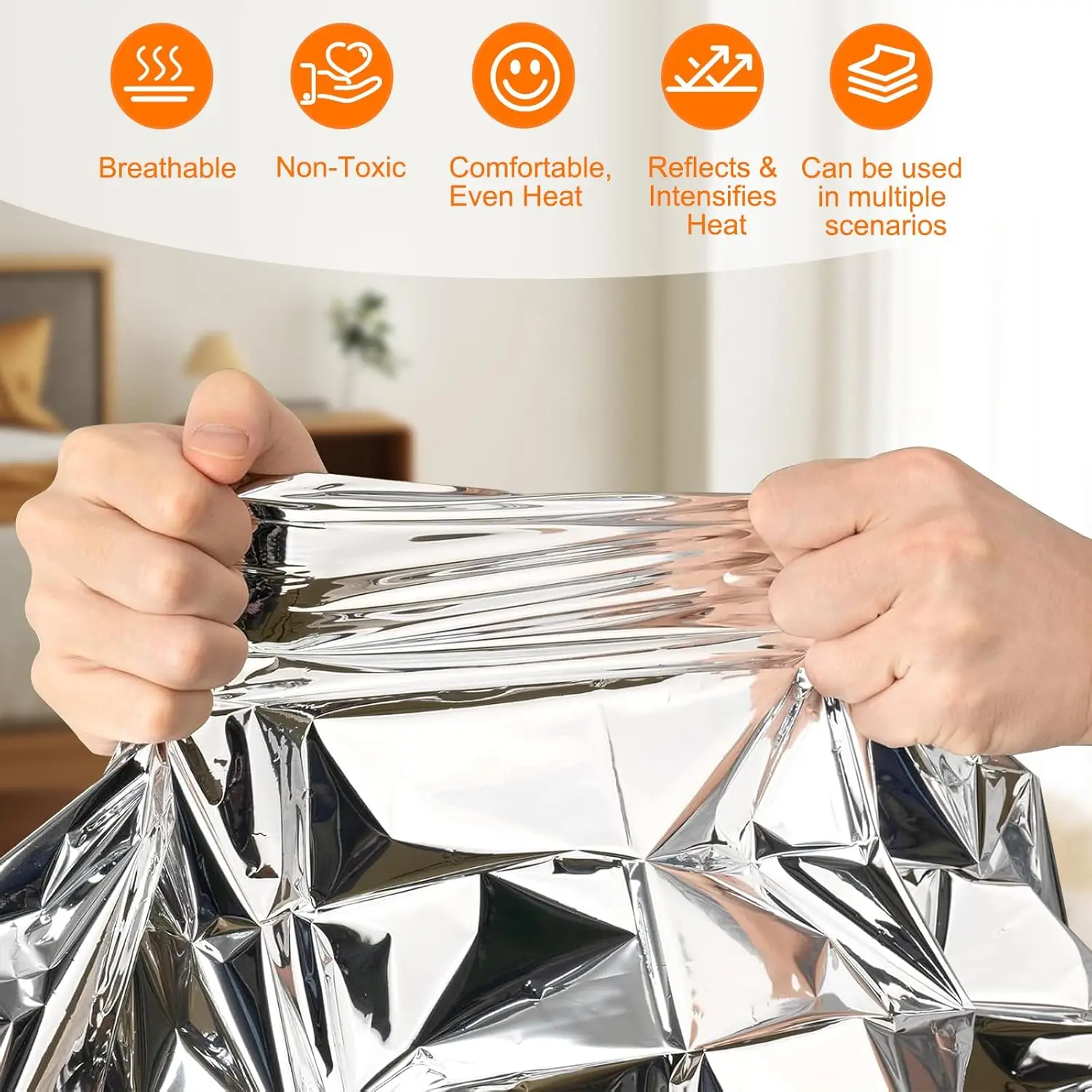 

Your Adventure's Guardian Angel - 6-in-1 Survival Emergency Blanket, Signal, Shelter, Rain Poncho, Ground Sheet, Waterproof Bag