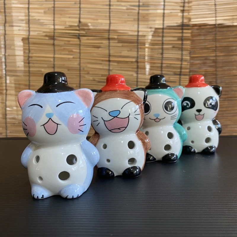 Cartoon Design 6-hole Alto Ocarina C Panda Crafts Students Are Beginning To Learn Instruments Ocarina Household Cute Ornaments