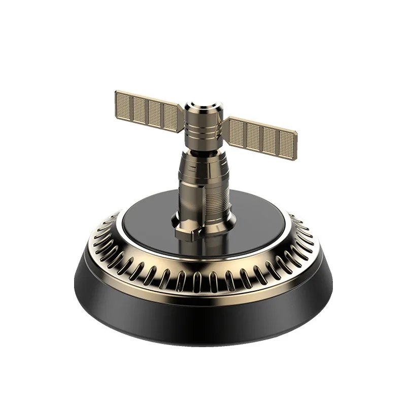 Solar Rotating Space Station Satellite Car Air Freshener Essential Oil Diffuser Dashboard Aromatherapy Interior Accessories Gift