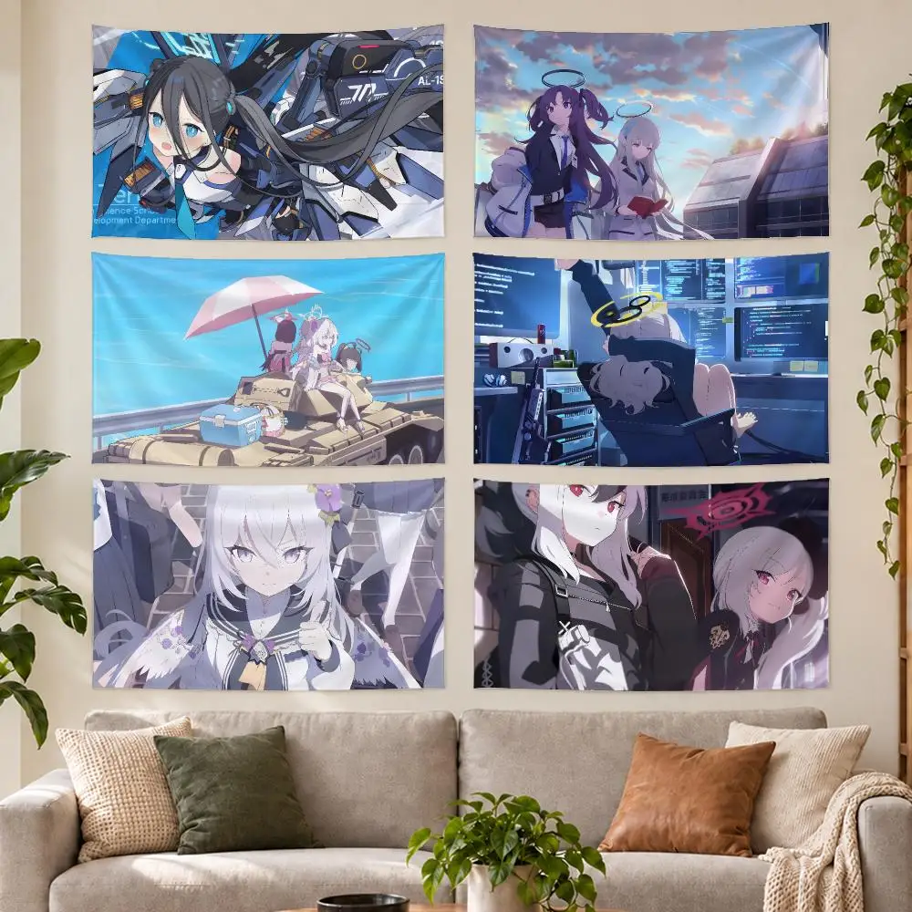 Game B-Blue Archive Tapestry Outdoor Parties Bedrooms Living Rooms Dorm Rooms Wall Decor Banners Gifts