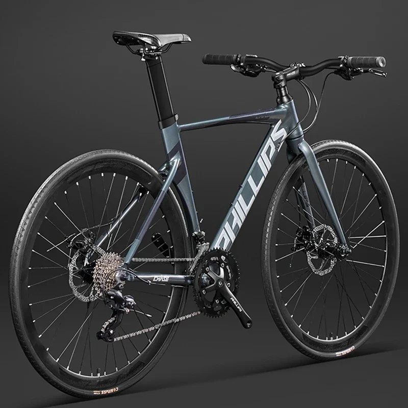 700C szosowy rower wyścigowy ciągnij tarczę olejową rama ze stopu aluminium lekki rower szosowy dla dorosłych Shimano 18/24/27 prędkości żwirek biciclet