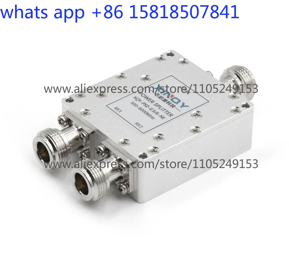 N-type Female RF WiFi Power Divider 0.5-6g One-in-two Power Distributor with Circuit Breaker