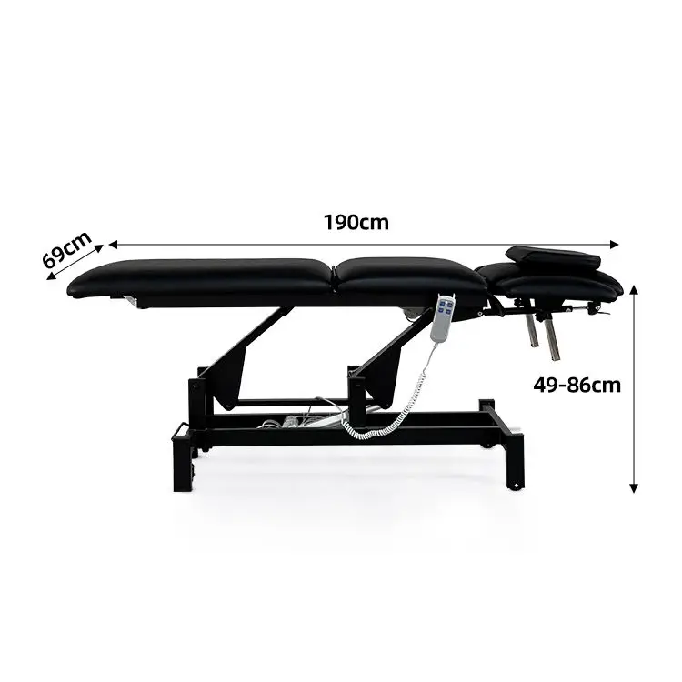Foldable Electric Massage Table With Synthetic Leather Surface And Adjustable Sections For Professional Salon And Clinic Use 3