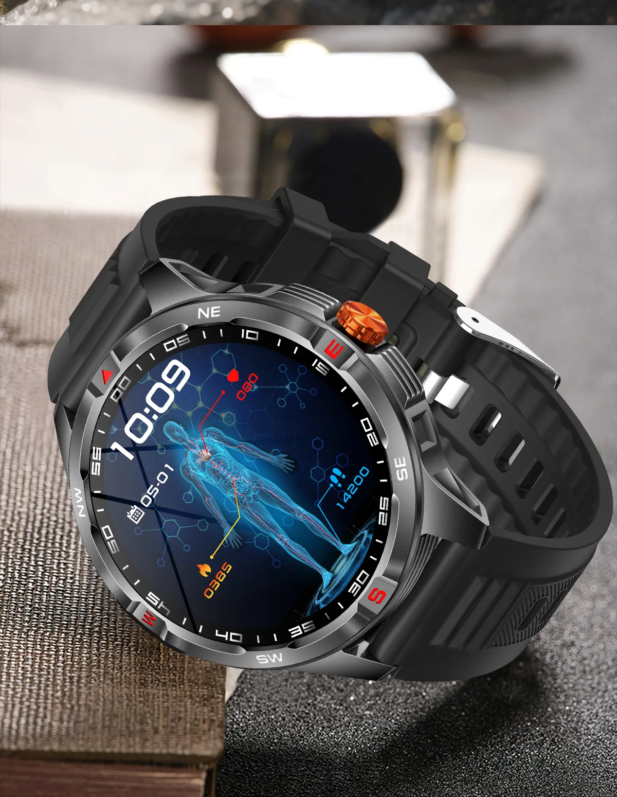 Para cubot x100 kingkong power 5 kingkong 11 kingkong es 3 relógio inteligente masculino 1.46 "display hd esportes ao ar livre smartwatch masculino