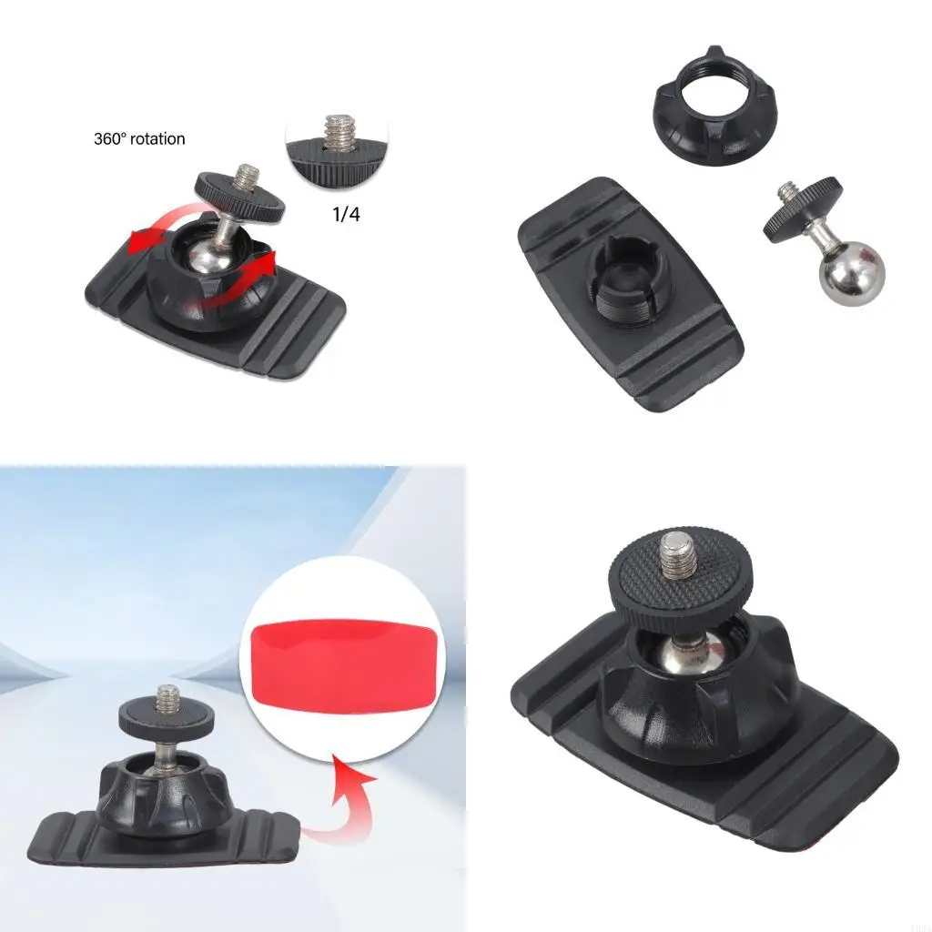 193A 360 Degree Rotatable Adhesive Screw Base 1/4inch For DashCamera Bracket Universal Compatibility