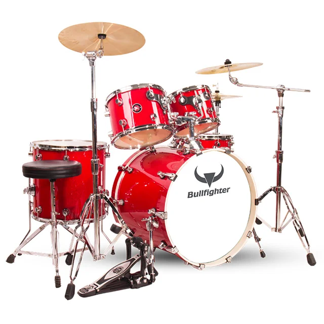 Bullfighter DW3 Wholesale Custom Musical Instrument Professional 5pcs PVC Jazz Drum Set