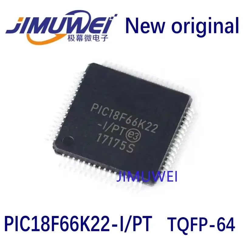 PIC18F66K22-I/PT TQFP-64 Surface mounted 8-bit microcontroller 100%New and Original