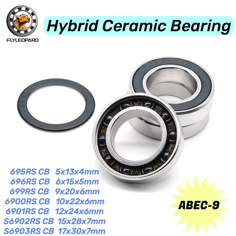 6900RS Hybrid Ceramic Bearing 10x22x6mm ABEC-9 1Pcs Bicycle Bottom Brackets & Spares Si3N4 Ball Bearing 6901 6902 6903 -2RS