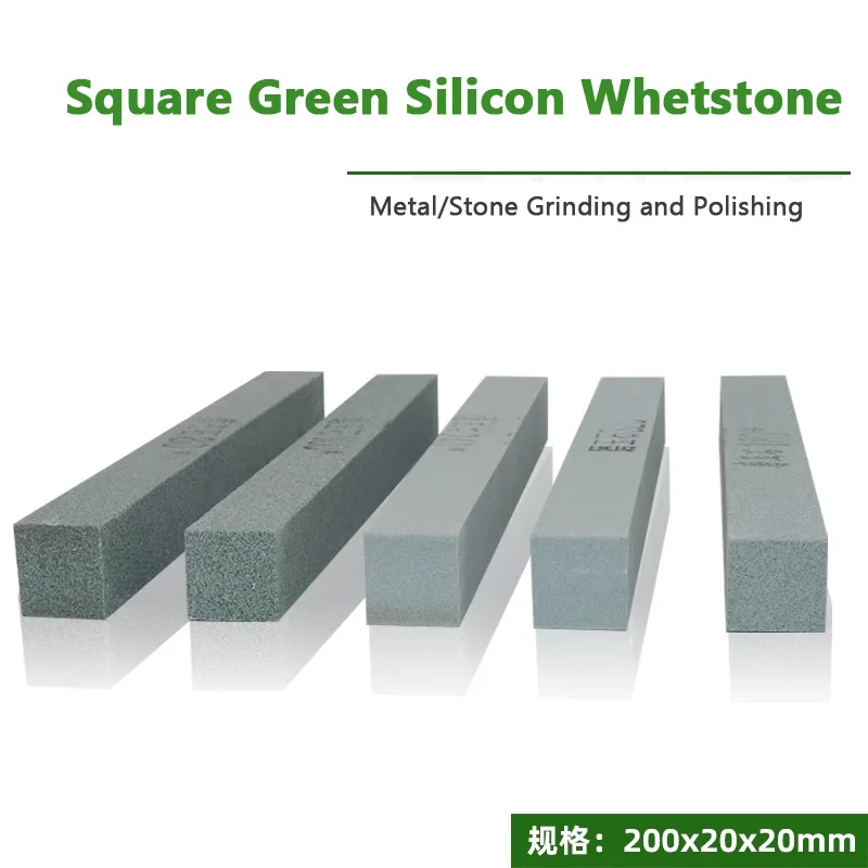 

Square Green silicon carbide Whetstone 20x20x200mm Metal Jade agate Stone polishing oil stones whetstone sanding bar #80~#3000