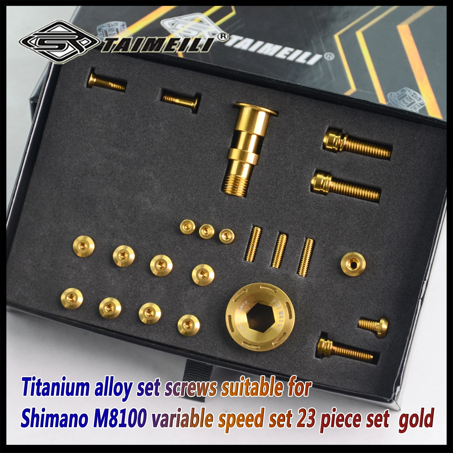 TAIMEILI GR5 TC4 Titanium Alloy Set Screws Kit 23PCS, Compatible Shimano M8100 Modification Replacement Lightweight