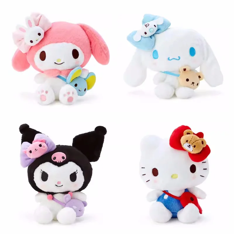

Sanrio Plush Toys Pendant Kuromi Cinnamoroll Hellokitty Melody Cartoon Lovley Stuffed Dolls Girls Boys Gift Sofa Car Decoration