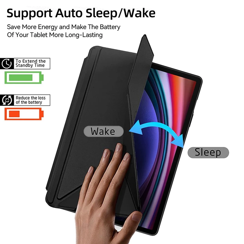 Case For Samsung Galaxy Tab S10 FE,Detachabl Ultra Thin Magnetic Stand Cover For Galaxy Tab S9 FE With Pencil Holder Anti-Fall