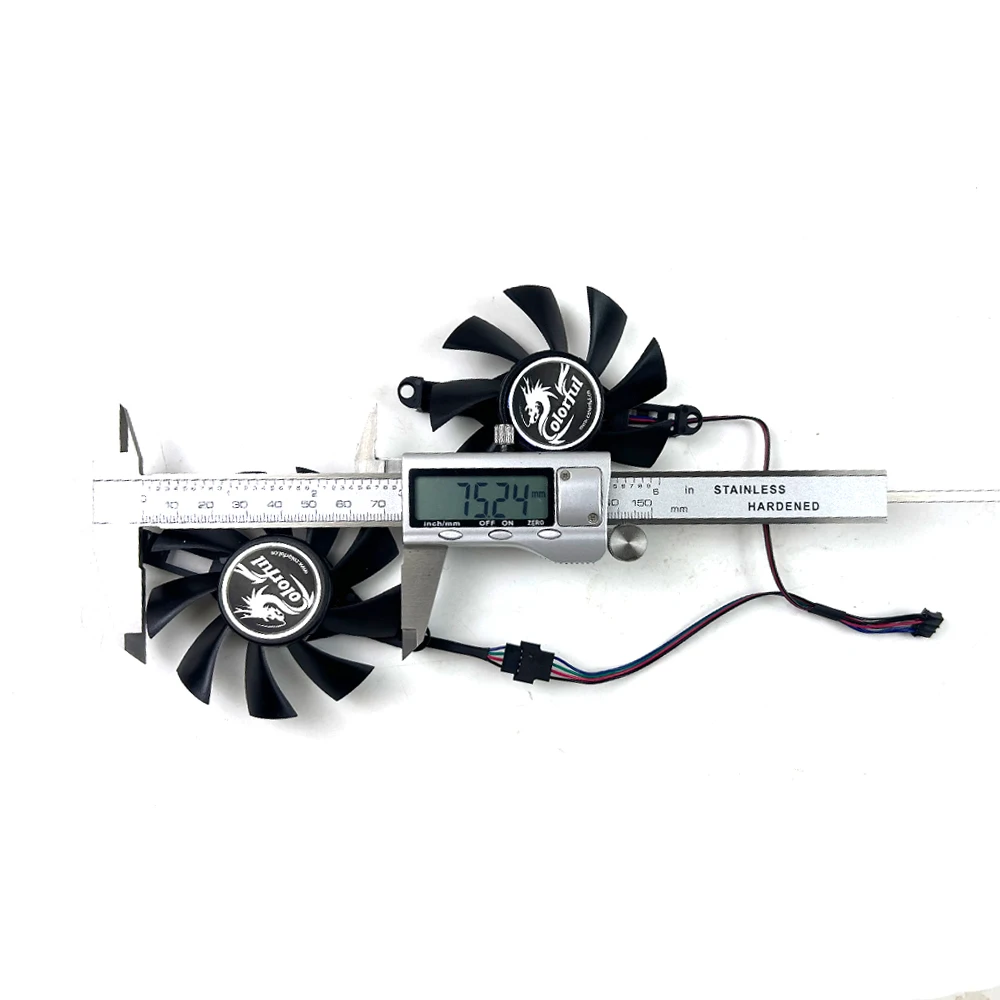 Cooling Fan 75MM 4PIN GTX1050TI GPU FAN For Colorful GTX 960 950 1060 1050Ti GTX960 GTX950 GTX1060 iGame GAMING fans
