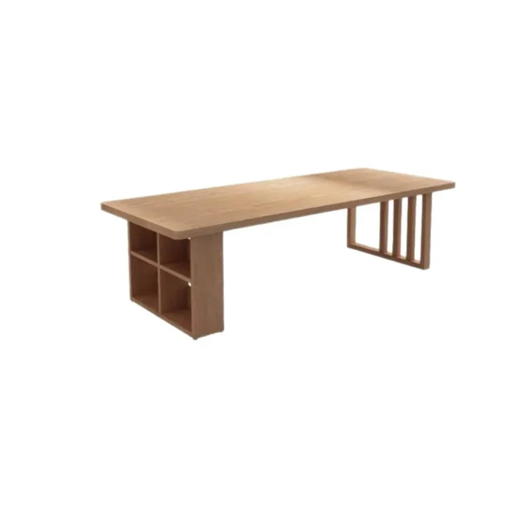 Simple solid wood dining table office strips
