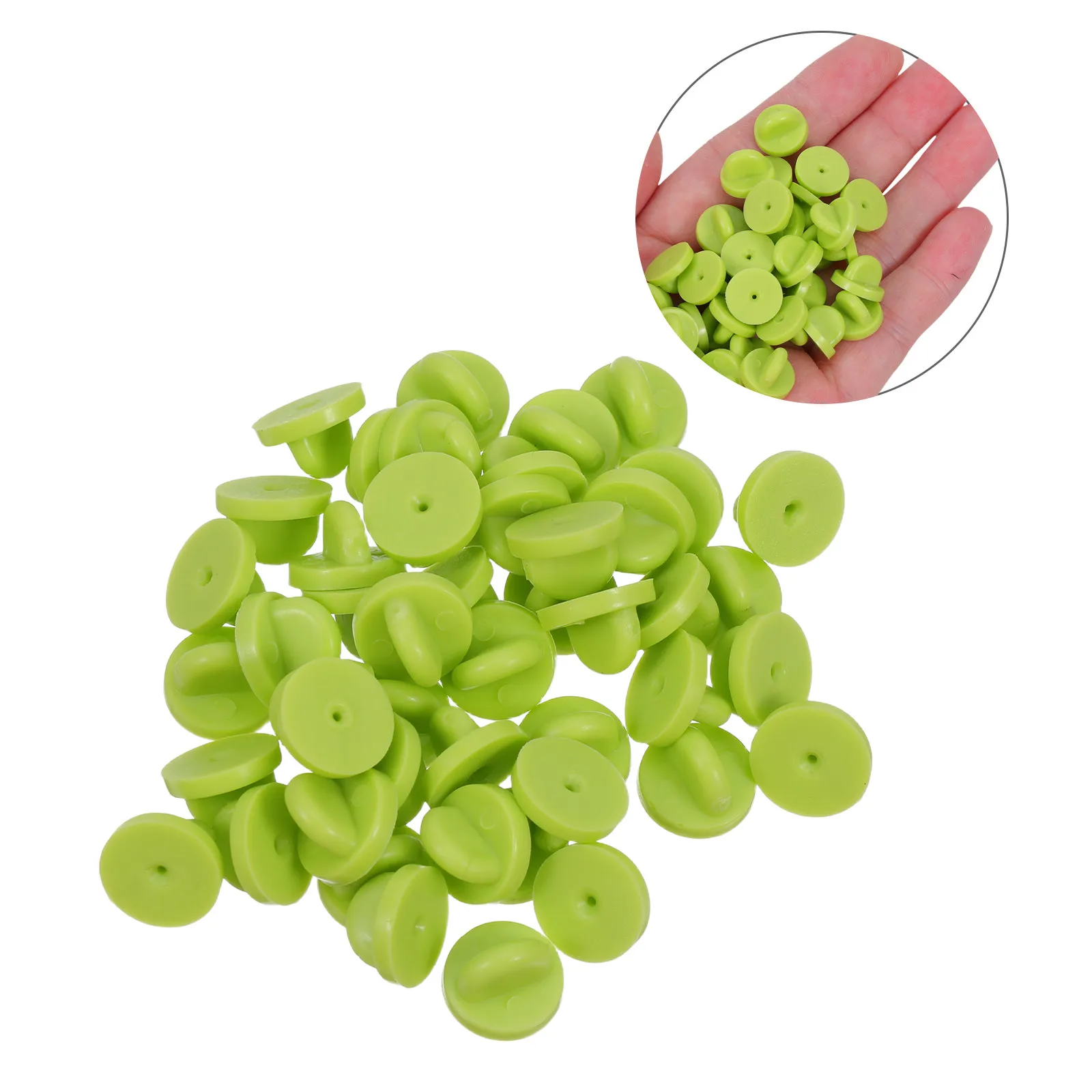 100Pcs PVC Butterfly Clutch Badge Pin Backings Replacement Fasteners for Lapel Pins Brooches Tie Tack Caps Hat Pin Clasps