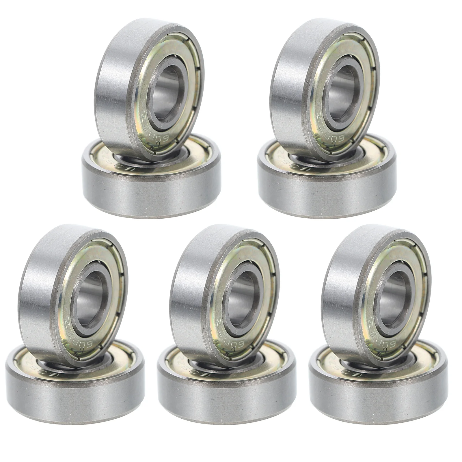 10Pcs 608zz Carbon Steel Bearings Smooth Rotation Skateboard Skate Roller Skating Wheel Bearings Skateboard Bearing