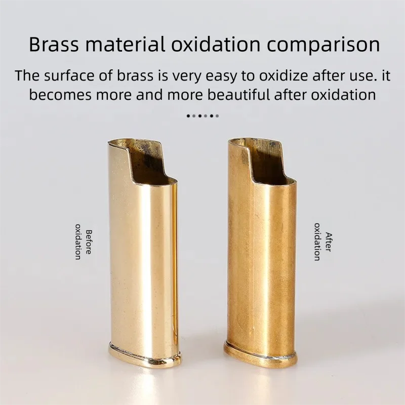 Brass Metal DIY Lighter Case Cover for For BIC Lighter Model (Small J5 Middle j3 )Metal Shell