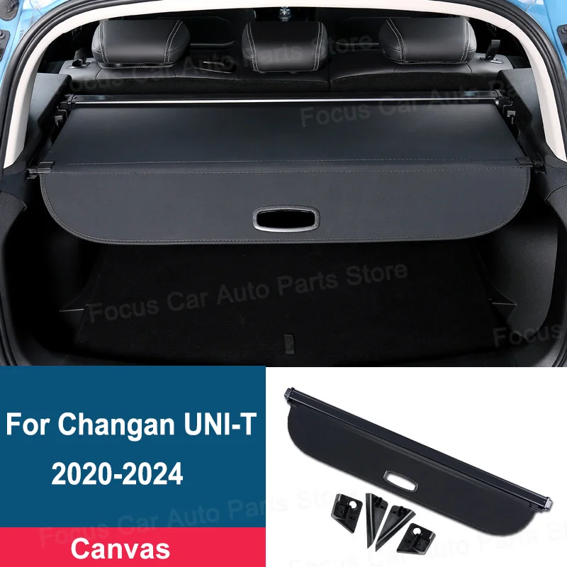 Car Interior Cargo Trunk Cover Fit Changan UNI-T 2020-2024 Luggage Carrier Curtain Pull Buckle Security Shade Shield Curtain