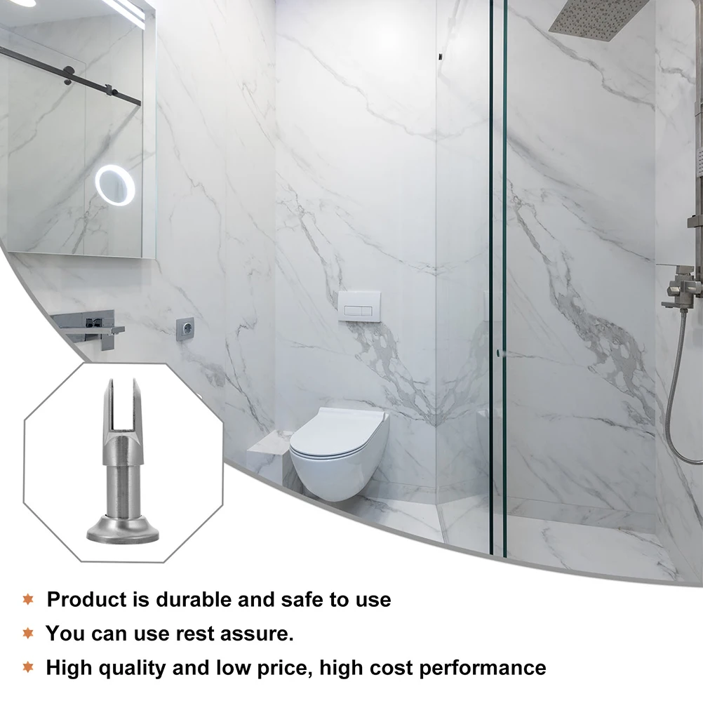 

Stainless Steel Partition Foot Durable Bathroom Support Feet Adjustable Height Easy Install Toilet Room Hardware Restroom
