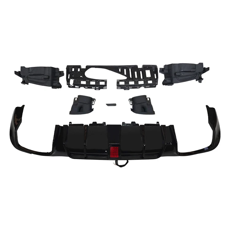 Performance Design W213 Rear Diffuser with Stainless Steel Tips for E Class W213 2016-2023 Sport 4