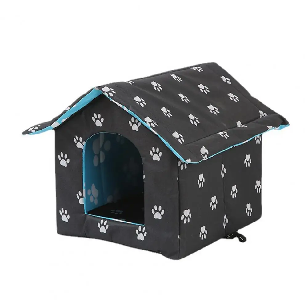 

Cat House Durable Waterproof Folding Pet House Reusable Indoor/outdoor Cat Shelter Tent Nest Zipper Closure for Protection