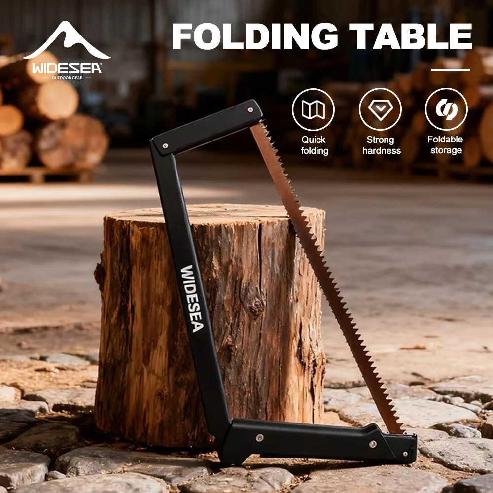 Widesea Folding Hand Saw - Manganese Steel Blade Aluminum Alloy Frame Portable Camping Saw for Tree Pruning Wood Cutting Outdoor image 6
