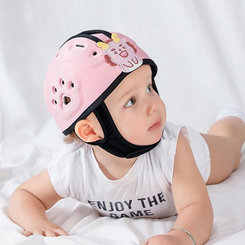 Baby Toddlers Head Protectors Fall Prevention Bonnet Hat Learning to Walk Head Protections Cushion Caps Soft Breathable