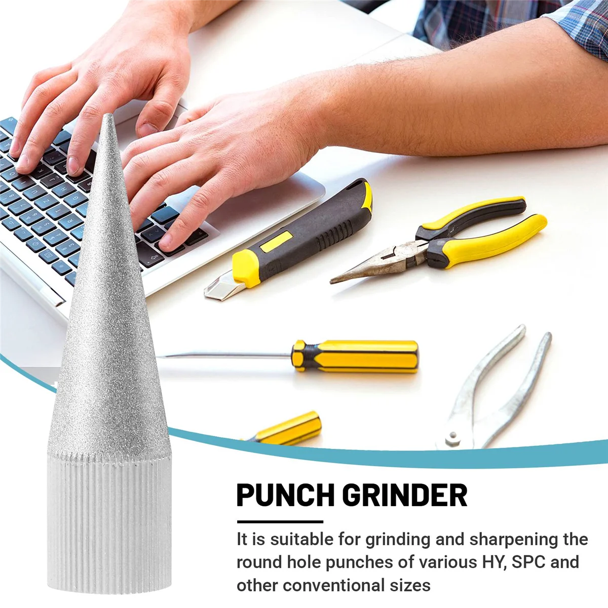 Abrasive Grinding Sharpen Tool for Leather Hole Punch Round Steel Leather Craft Hollow Hole Punching XQ
