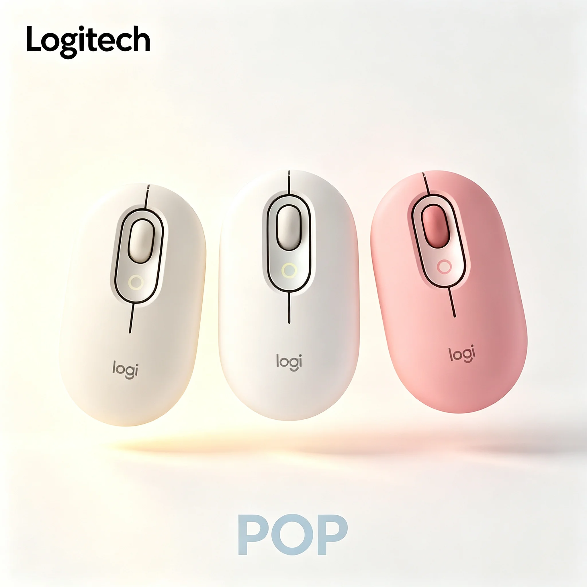 Logitech POP Portable Mini Silent Bluetooth Wireless Mouse Trendy Sweet Color Ergonomic Mice For Student Office Computer