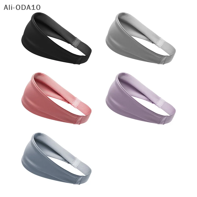 

2025 1Pc Men Women Sports Fitness Sweat Absorption Headband For Yoga & Running Wide Elastic Band Head Wrap