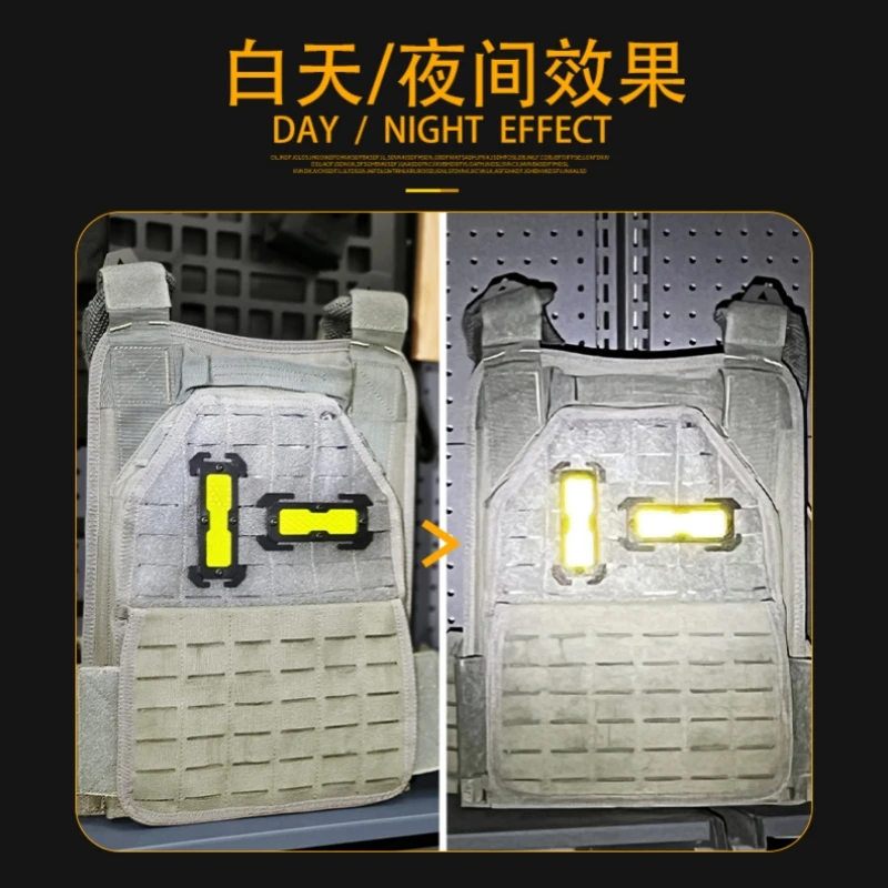 Duty Wu Outdoor Molle Anti Cursor Night Reflective Bar Safety Reminder Tactical Backpack Accessories Reflective Plate