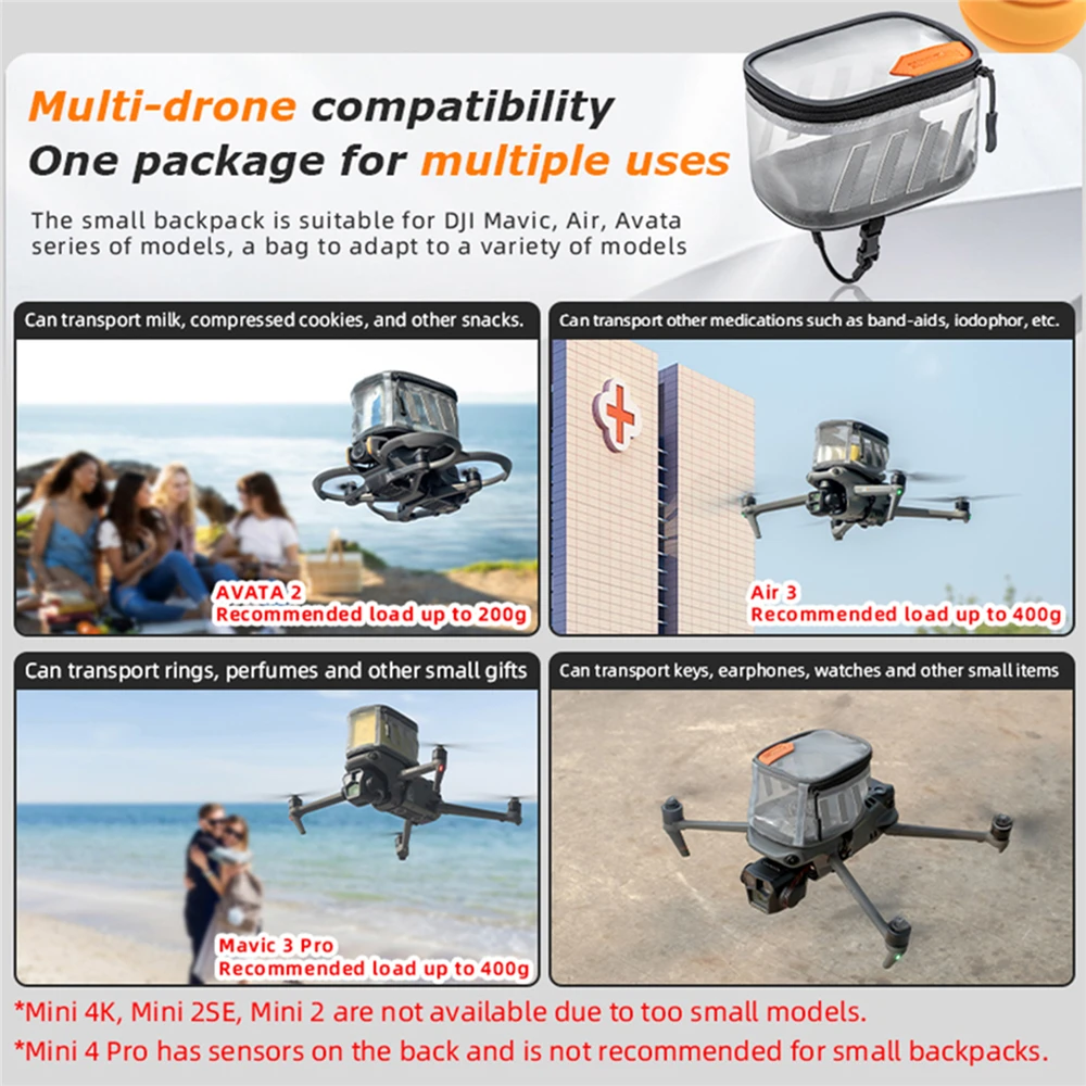 Estojo de Montagem Drone Top, Compact Portable Transportation Bag, DJI Air3, Acessórios Avata2