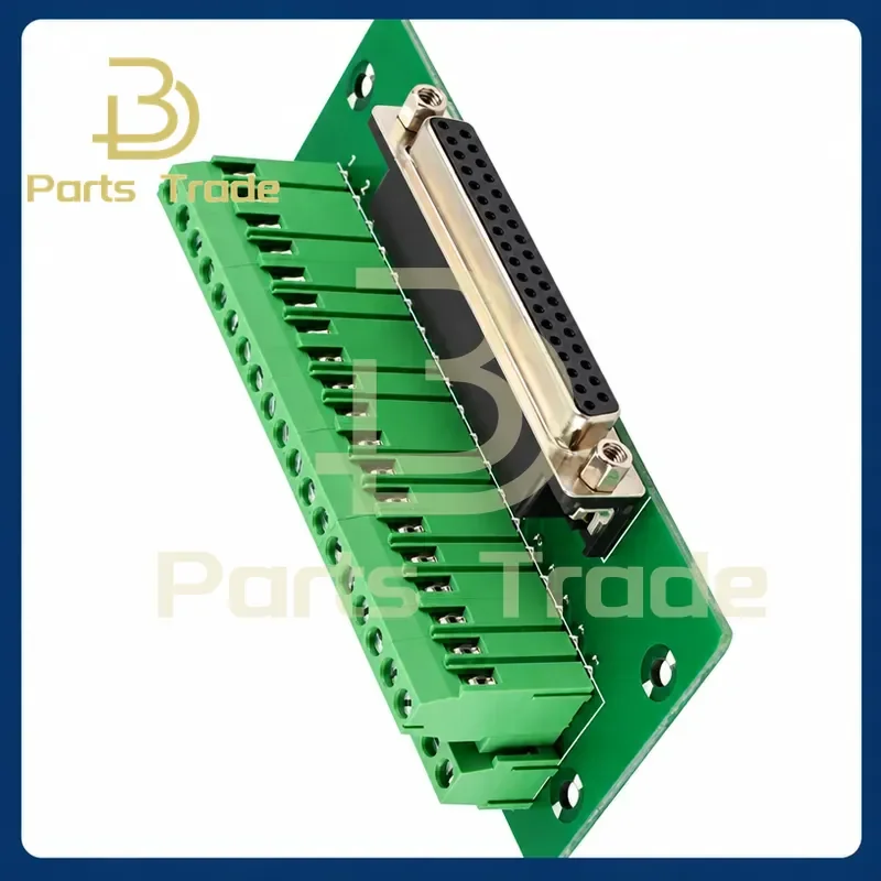 for DB37 DR37 37 Pin Female Male Connector To 37P Terminal Block Adapter Converter PCB Breakout 2 Row Din Rail Mounting