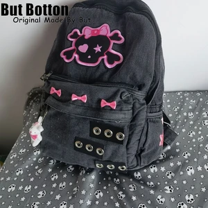 Spice Girl Y2K Harajuku Women Cute Cartoon Punk Japanese Girl Backpack Large Capacity Commuting Student Backpack Denim 8 Main Sales Punk Backpack - №5