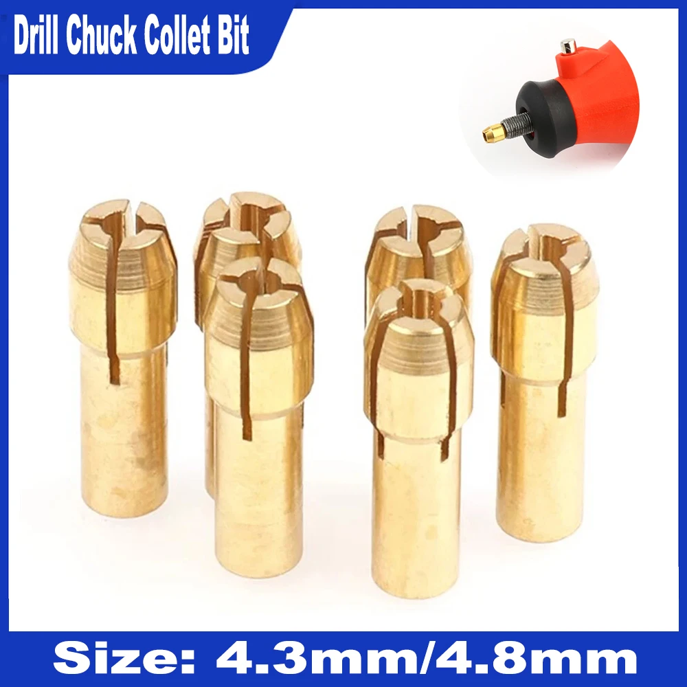 

0.5-3.2mm Mini Drill Chuck Electric Drill Motor Shaft Fixture Brass Collet Copper Cap Axis Drill Collets