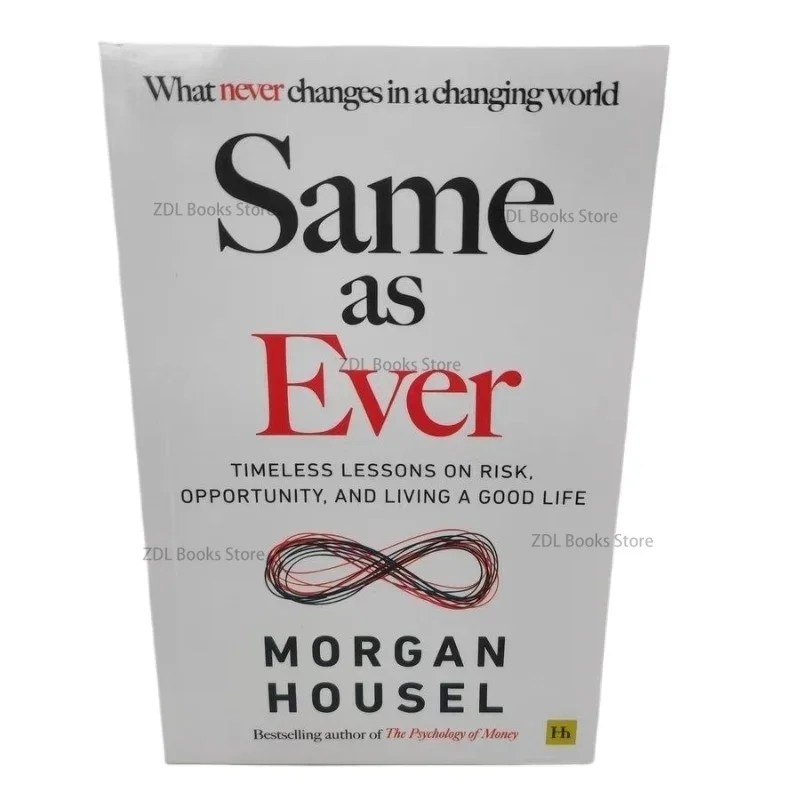 Igual que Nunca de Morgan Housel una guía A lo que nunca cambia libro de respaldo en inglés