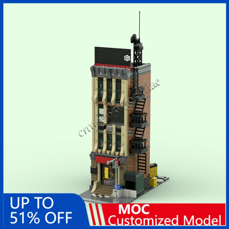 

602 PCS House Street Customize Heavy Modular Daily Bugle Construction MOC Building Block Model Set Bricks Assembly Children Gift
