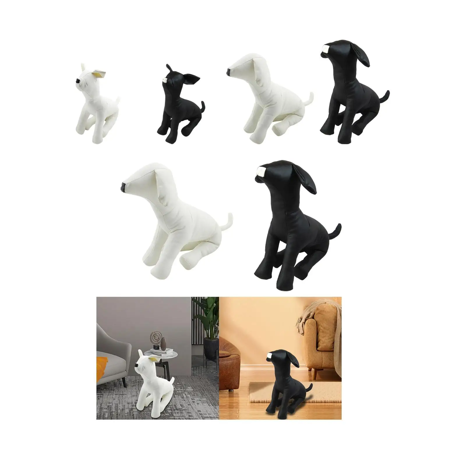 PU Leather Dog Mannequins Hanger Pet Clothing Display Soft Sitting Postures Pet Shops Display Mannequin for Dog Clothes Apparel