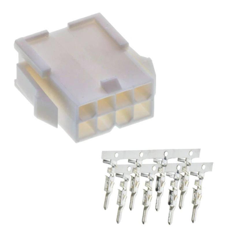 39012086,Male,Tab Width 1.14mm,PCB Header Connector,Mini-Fit Jr. Plug Housing,8P,UL 94V-0,With Panel Mount Ears,5559-08P-210