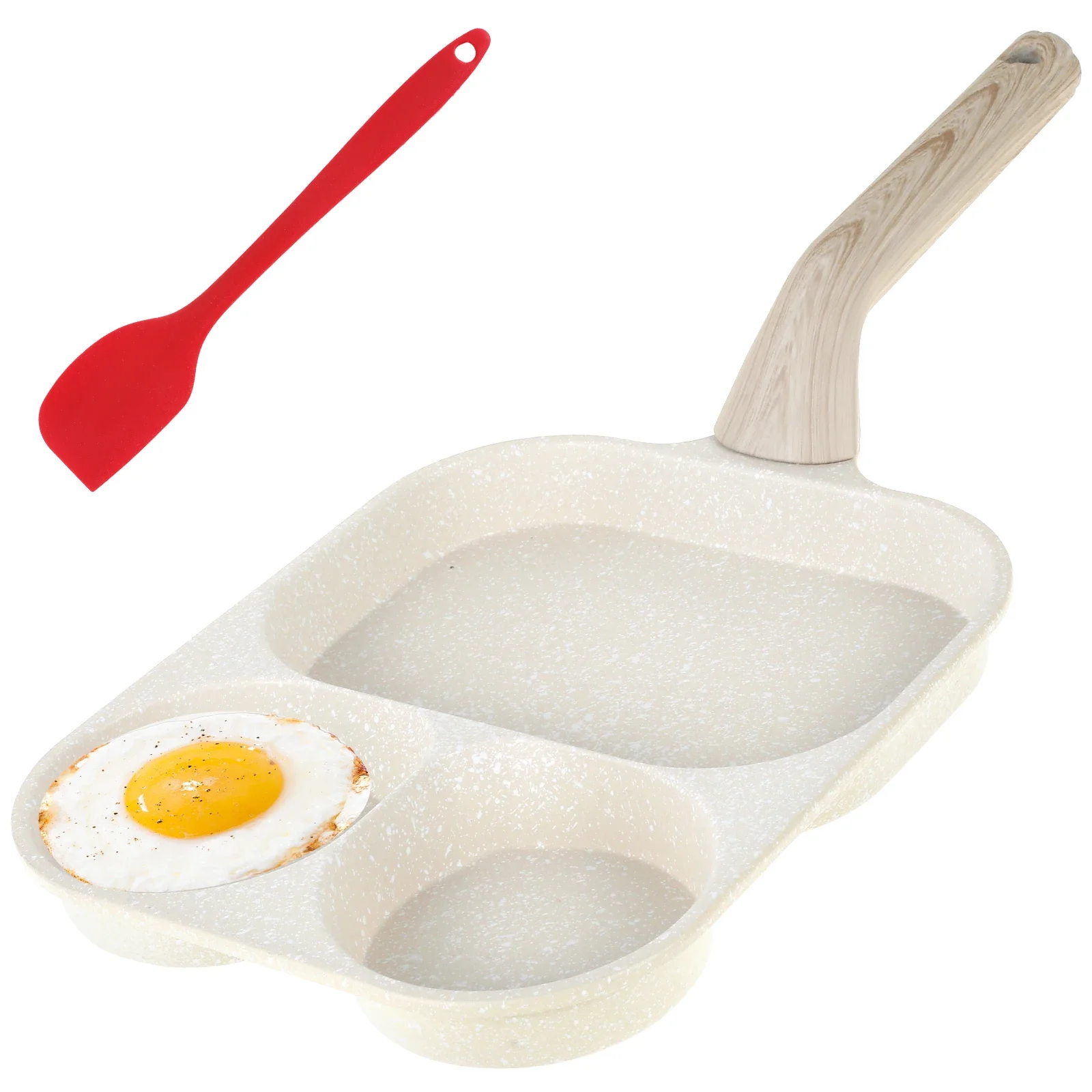 

Frying Pot Pan Egg Frying Pan With Maifan Coating 3 in 1 Non Stick Cooking Egg Omelet Pan Ham Pans Breakfast Maker Cookware Pan
